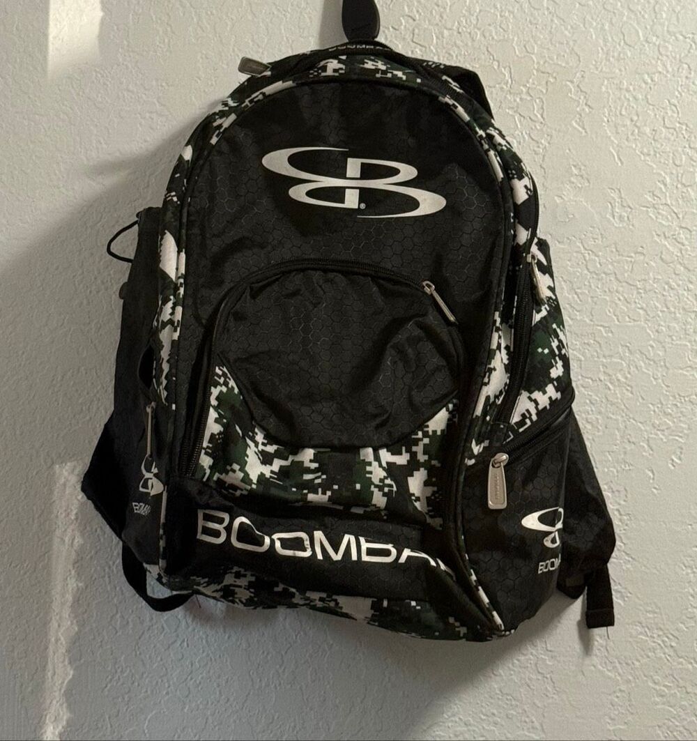 Boombah Equipment Backpack Baseball Softball Bat Compartment Camo Bag